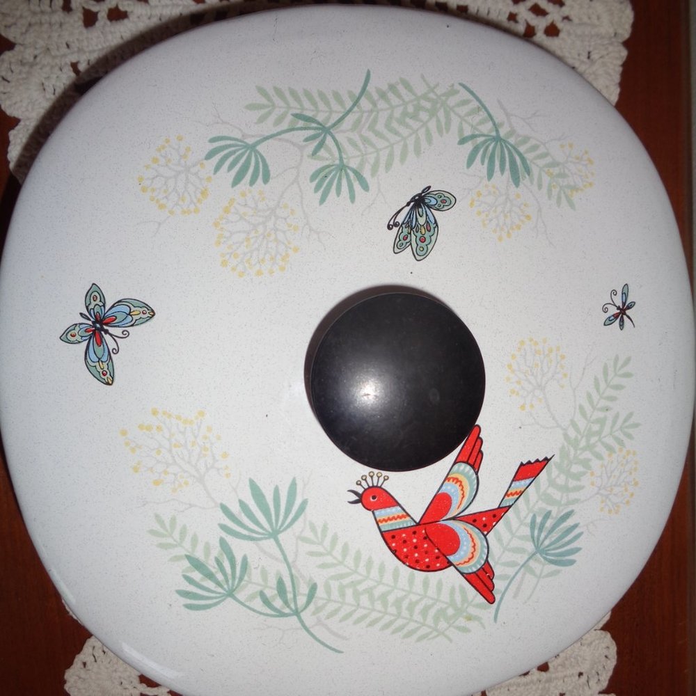 MCM Berggren or Georges Briard Enamel Square Frying Pan 8" and Lid Skillet